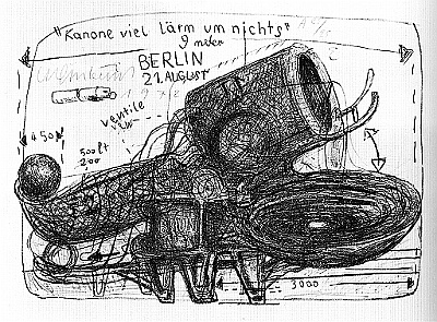 1972 - Kanone viel Laerm um Nichts - Lithographie - 56x51cm